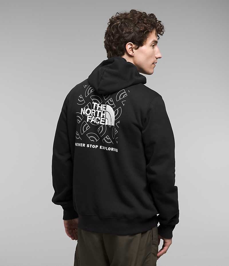 Φουτερ με Κουκουλα ανδρικα The North Face Box NSE Pullover μαυρα | GR SVAJZFP