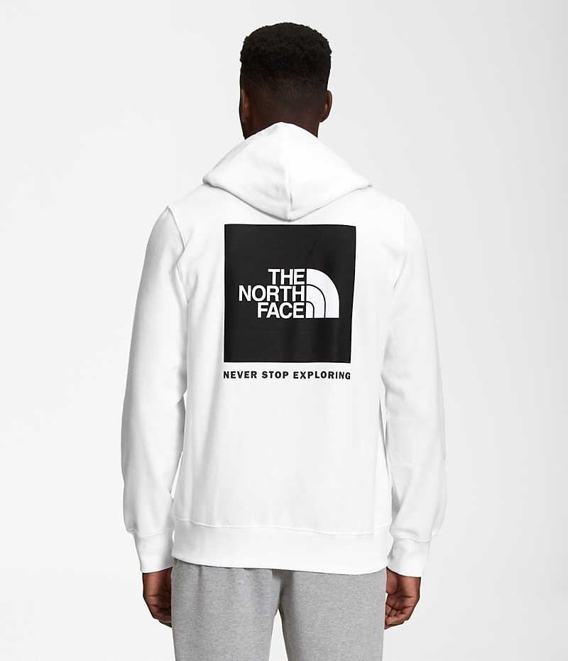 Φουτερ με Κουκουλα ανδρικα The North Face Box NSE Pullover ασπρα | GR FUWJTXC