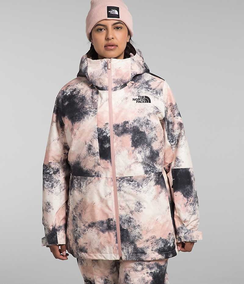 Μπουφάν Με Μόνωση γυναικεια The North Face Plus ThermoBall™ Eco Snow Triclimate® ροζ | GREECE JUAZLVQ