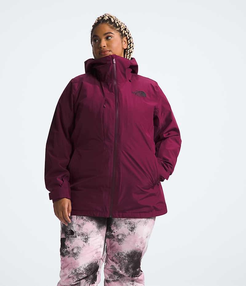 Μπουφάν Με Μόνωση γυναικεια The North Face Plus ThermoBall™ Eco Snow Triclimate® κοκκινα | GR HYWJRDB