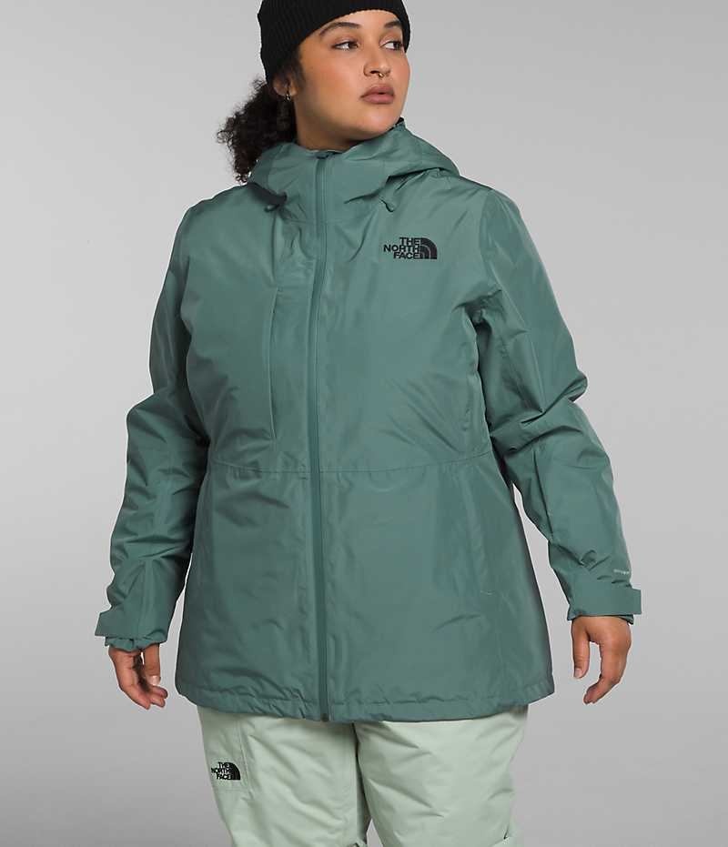 Μπουφάν Με Μόνωση γυναικεια The North Face Plus ThermoBall™ Eco Snow Triclimate® πρασινο | ATHENS GMIOXQZ