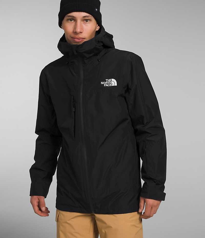 μπουφάν με κουκούλα ανδρικα The North Face ThermoBall™ Eco Snow Triclimate® μαυρα | GR OSDYFXG