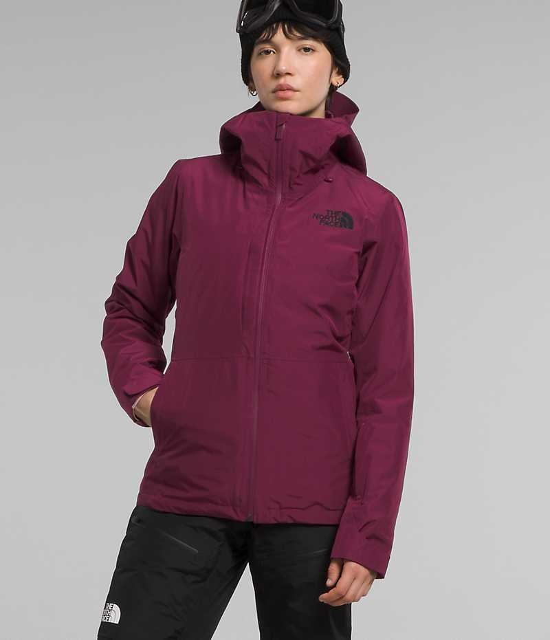 Μπουφάν Με Μόνωση γυναικεια The North Face ThermoBall™ Eco Snow Triclimate® φουξια | ATHENS YJNHUQE