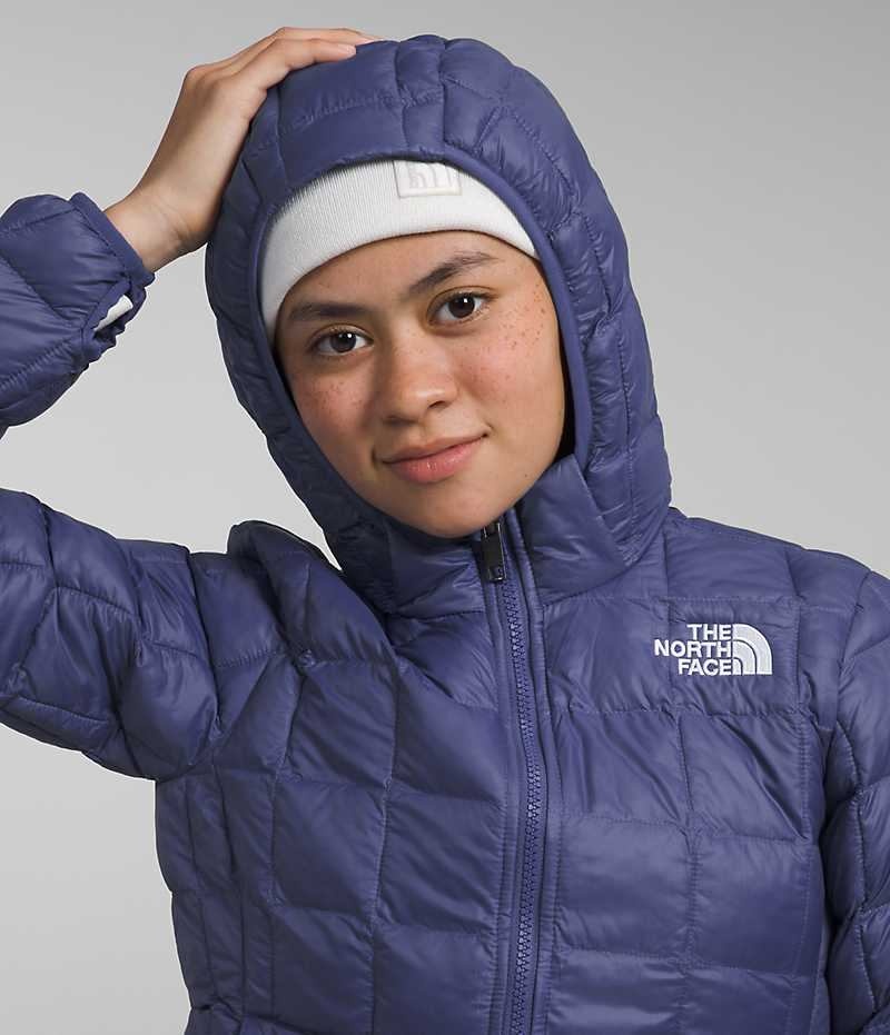 Μπουφαν Πουπουλενια για κοριτσια The North Face ThermoBall™ Κουκουλοφόρος μπλε | GREECE SALNQZO