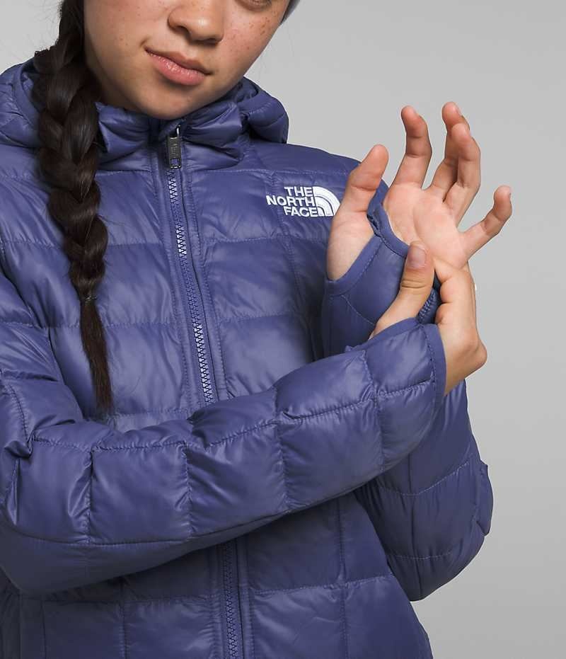 Μπουφαν Πουπουλενια για κοριτσια The North Face ThermoBall™ Κουκουλοφόρος μπλε | GREECE SALNQZO